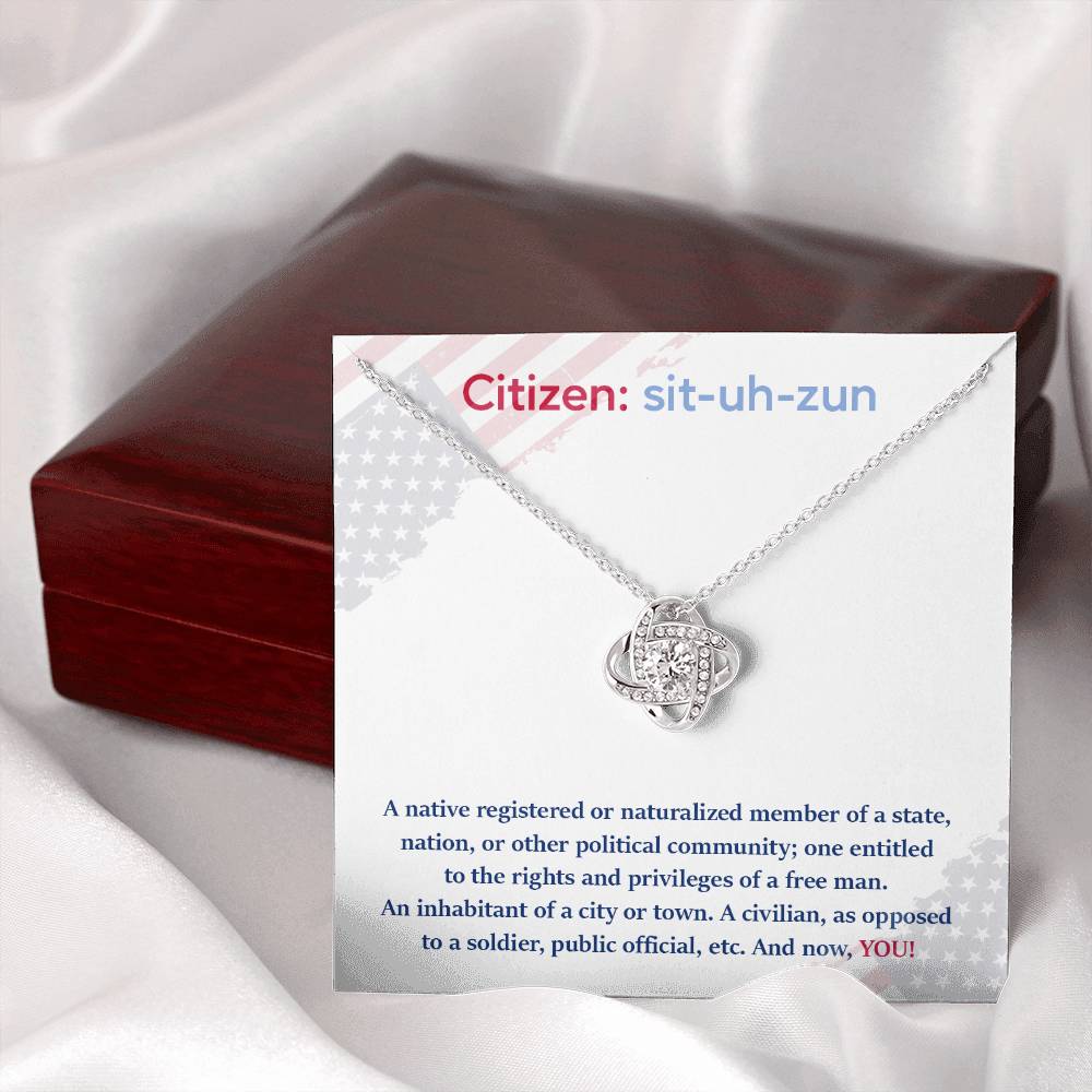 Citizen Necklace Citizen Necklace For New U.s. Citizen Gift For New American Citizen Necklace For Official U.s. Citizen Celebrate Your Freedom Necklace Necklace For U.s. Citizenship Journey Necklace With U.s. Citizen Message Gift For U.s. Citizenship