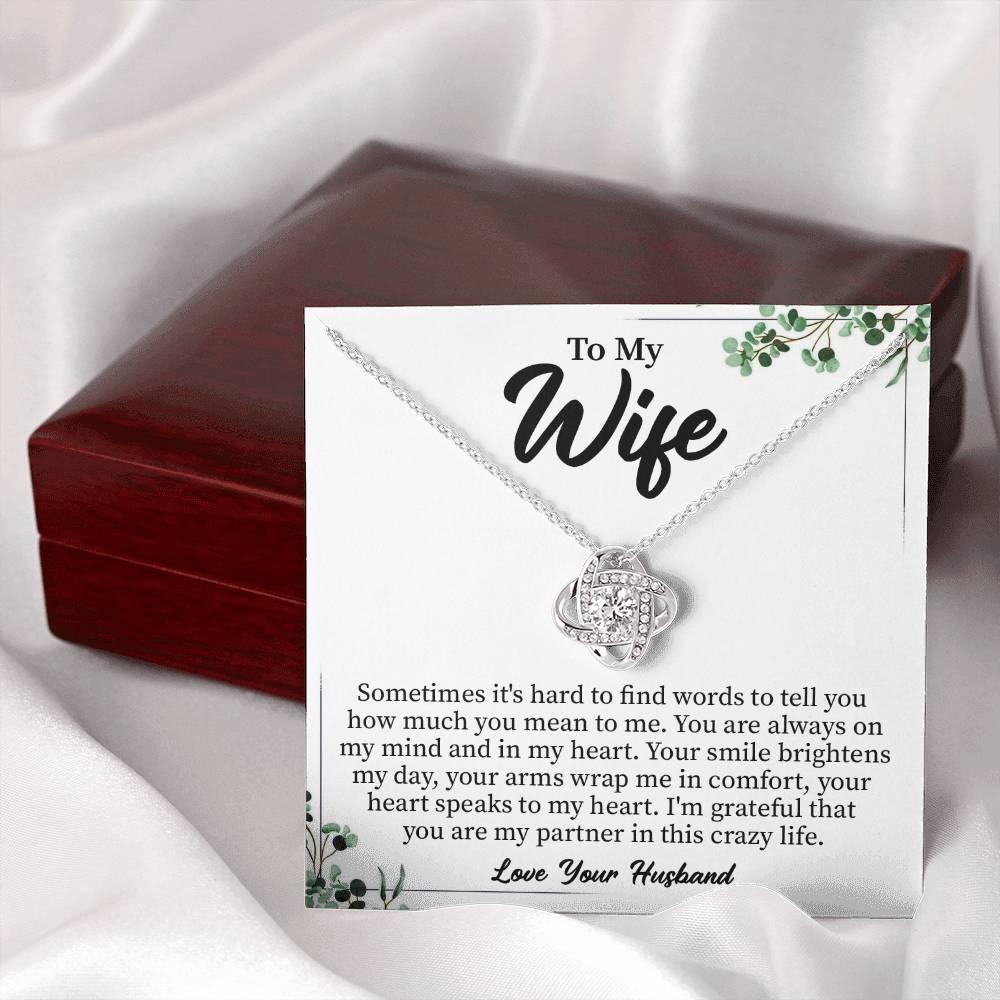 To My Wife Necklace Gift from Husband with Gift Box