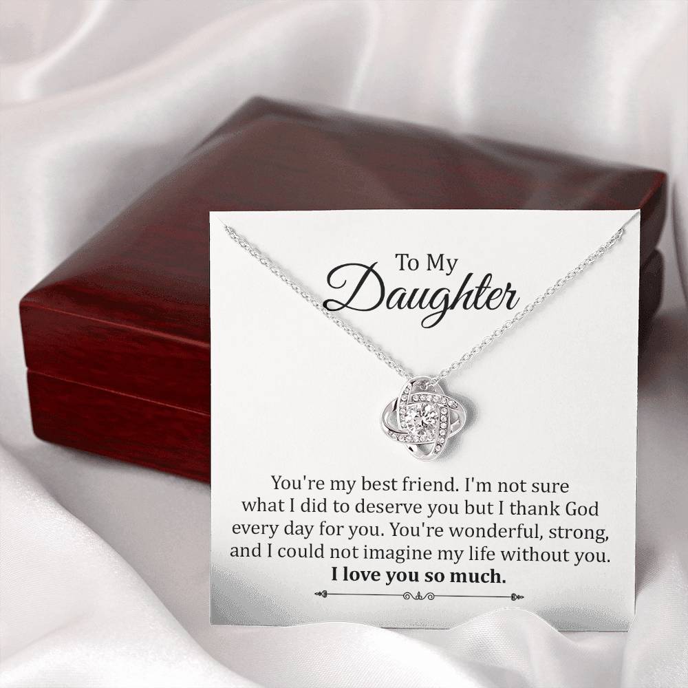 Daughter Necklace Gift from Mom with Love Note