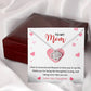 Mom Necklace Gift from Daughter – Message Card and Box