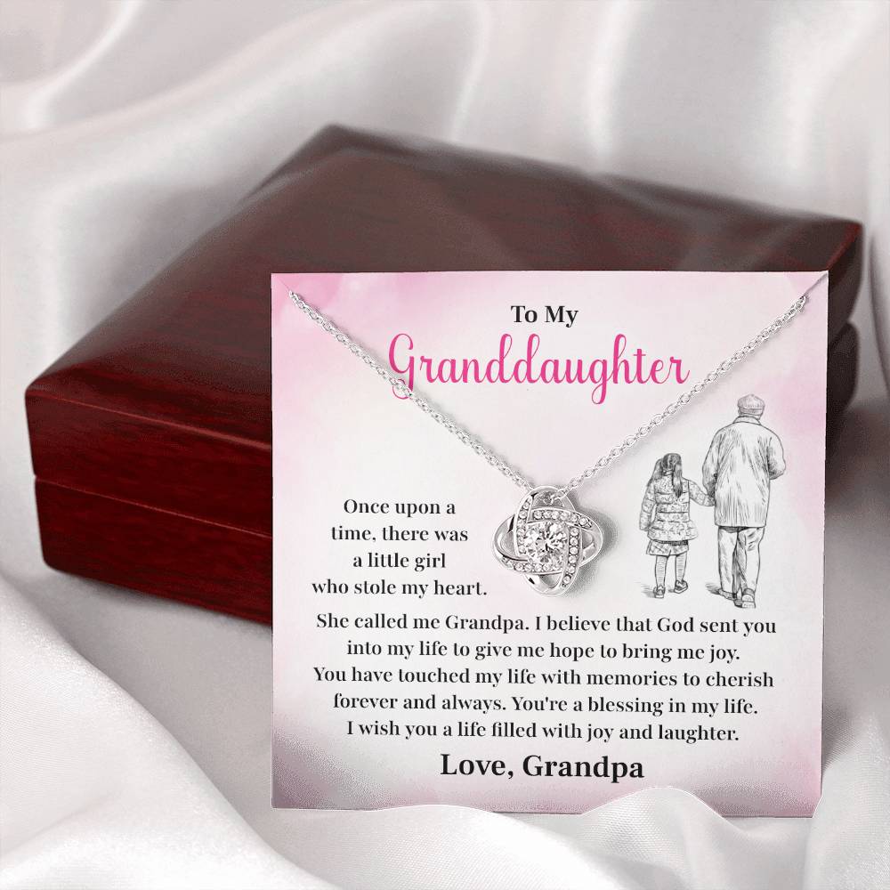 Granddaughter Necklace from Grandpa – Joy & Love Gift Box