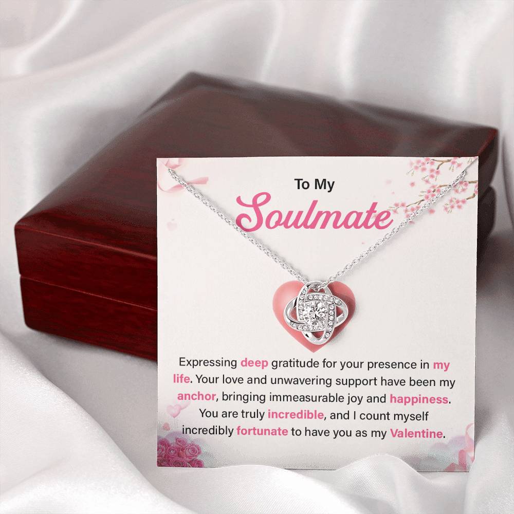 Valentine’s Day Necklace for Soulmate with Message Card