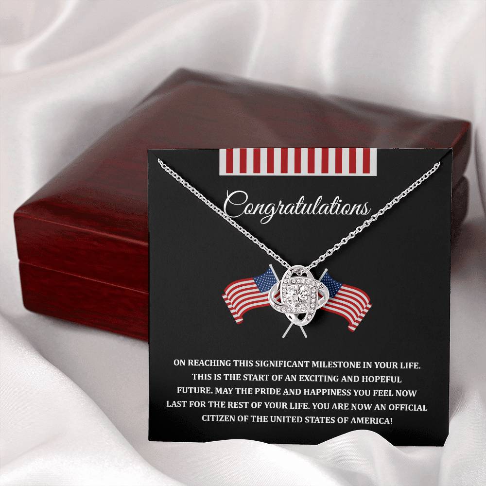 Congratulations Necklace For New U.s. Citizen Necklace For New U.s. Citizen Gift For New U.s. Citizen Journey Necklace For Proud New Citizen Jewelry For U.s. Citizenship Celebration Gift For Citizenship Milestone Jewelry For New U.s. Citizen Necklace