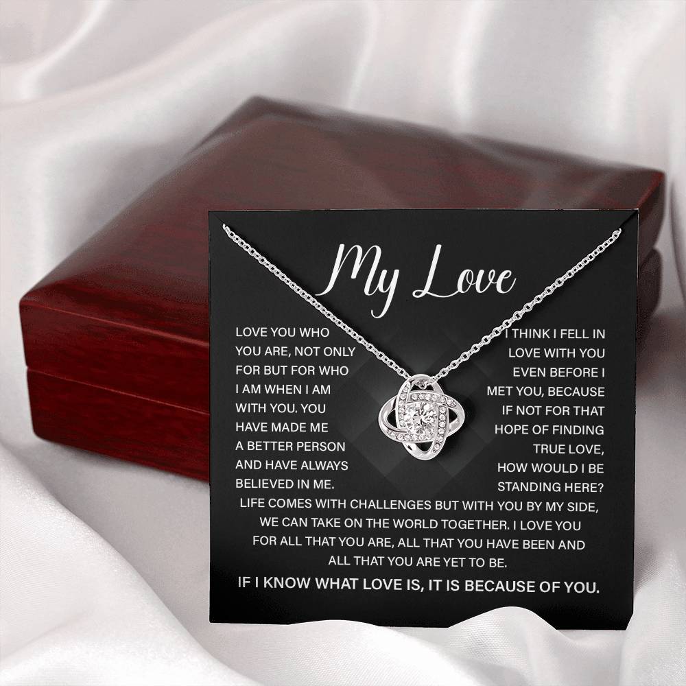 Romantic Necklace Gift for Her With Message & Luxury Box