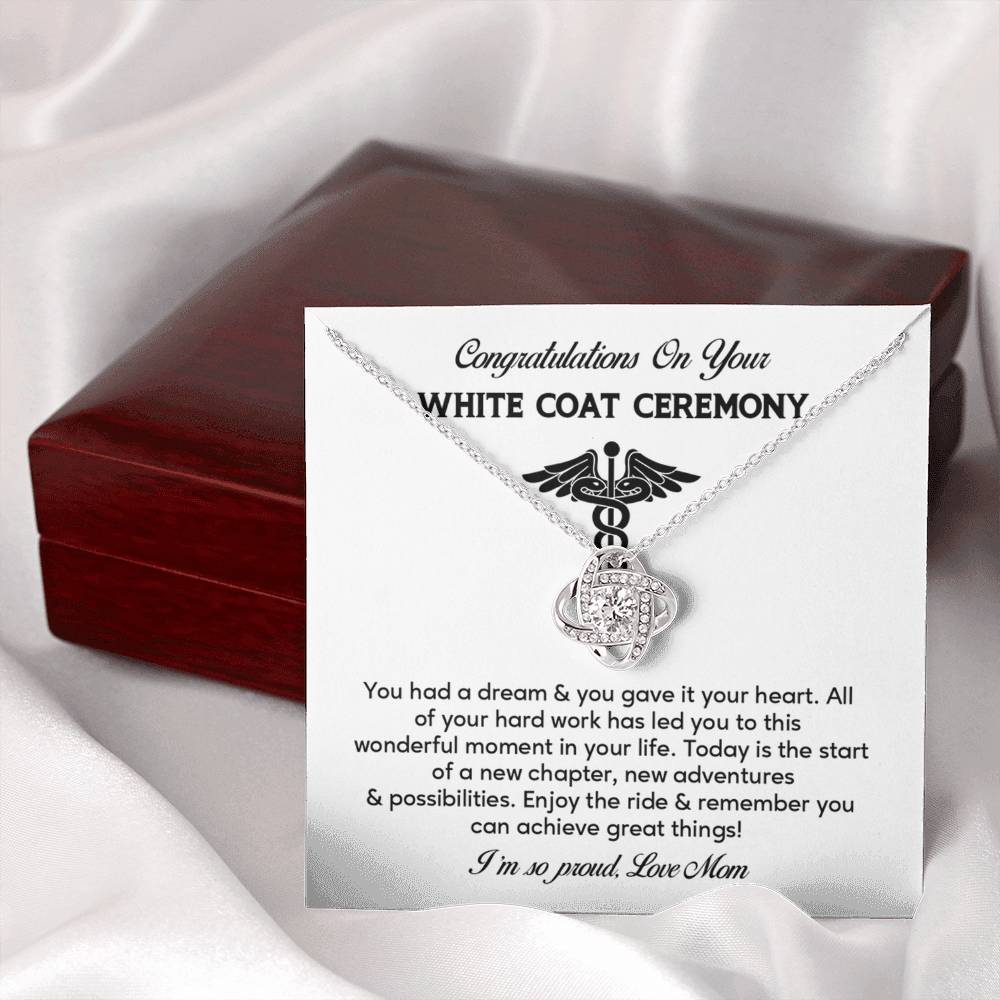 Congratulations On Your White Coat Ceremony Necklace White Coat Ceremony Necklace Gift Congratulations White Coat Ceremony Jewelry White Coat Graduation Necklace Gift New Adventures Necklace Gift  Proud Of You Mom Gift Necklace