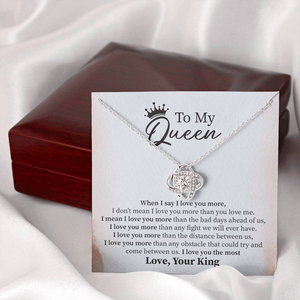 To My Queen Necklace from Husband with Card