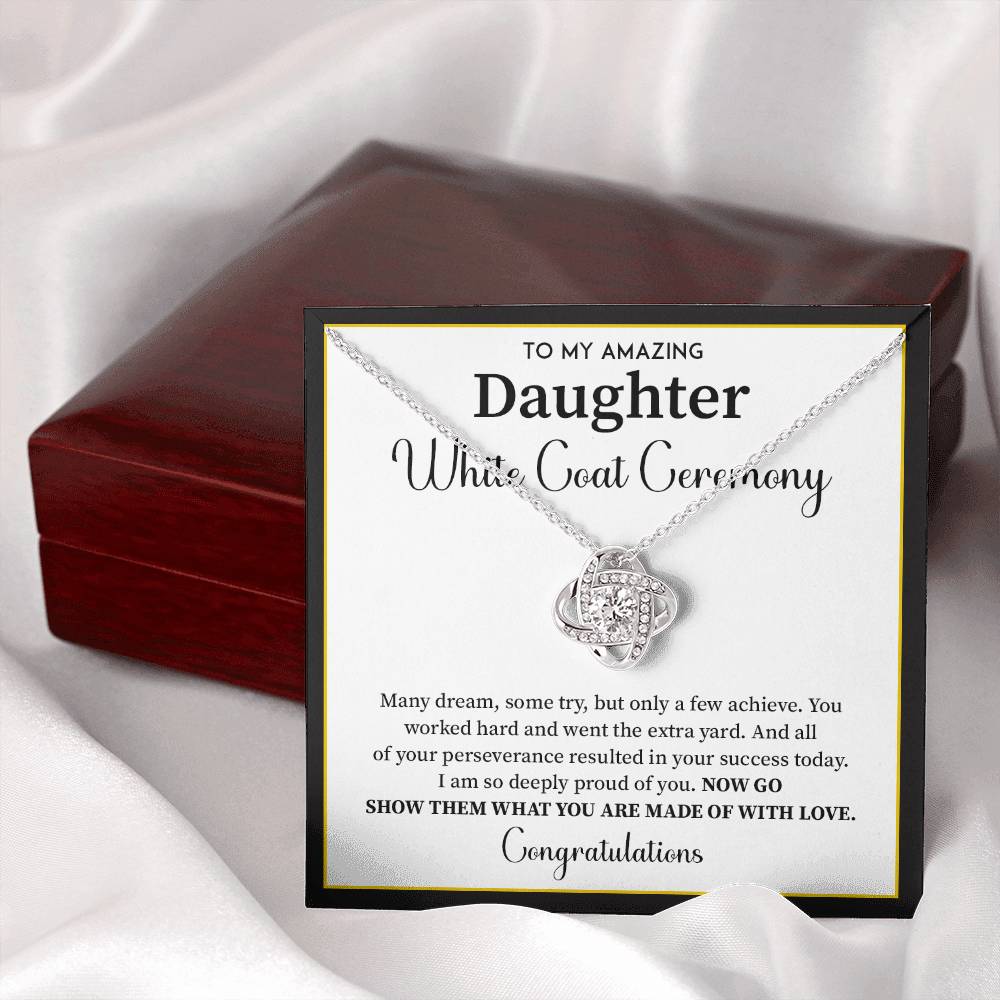 White Coat Ceremony Gift For Daughter Necklace With Gift Box