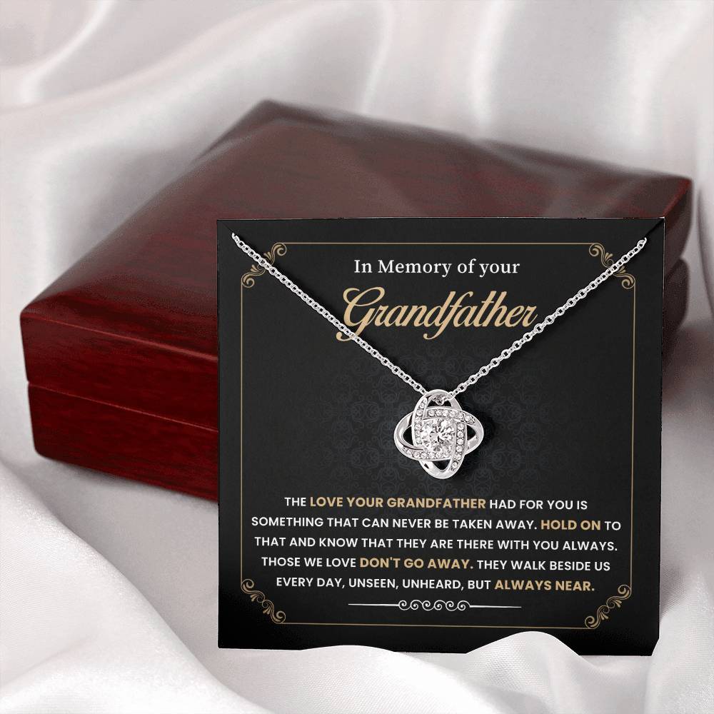 Necklace Gift in Memory of Grandfather With Message Card
