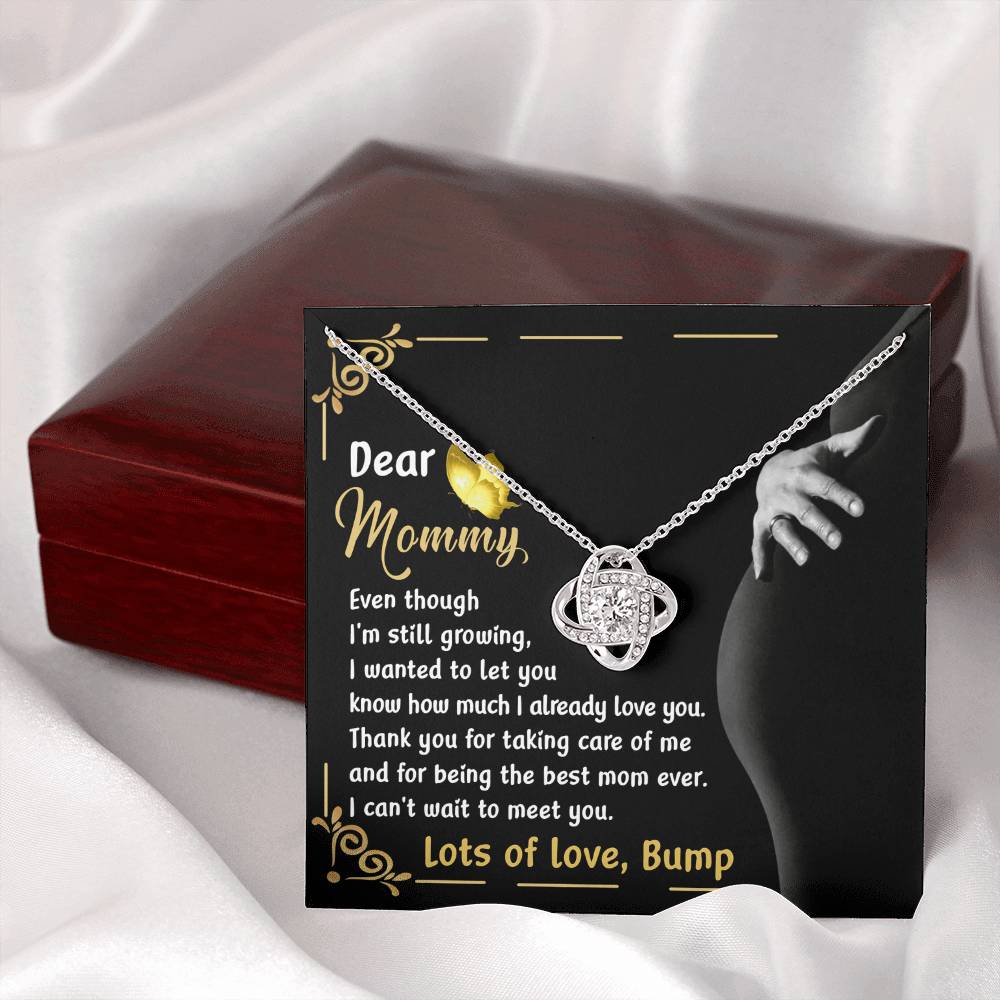 Dear Mommy Necklace Gift, Special Mother's Day Gifts, Birthday Gift, Jewelry Necklace For Mom, New Mommy Gift For First Mother's Day, Pregnancy Jewelry Necklace With A Meaningful Message Card And Box.