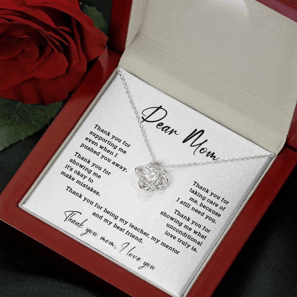 Dear Mom Dear Mom Necklace Gift Heartfelt Gift For Mom Bond With Mom Necklace Forever Loved Mom Necklace Thoughtful Gift For Mom Unique Gift For Mother-child Bond Meaningful Gift For Mom Special Occasion Gift For Mom Unique Family Bond Necklace