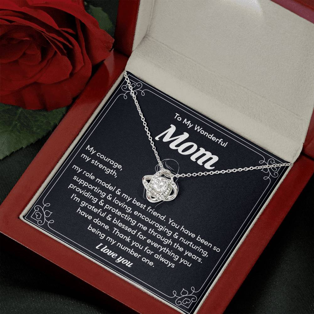 To My Wonderful Mom, Wonderful Mom Pendant Heartfelt Necklace For Her Sweet Pendant Thank You Gift For Support To My Best Friend Mom Jewelry Special Pendant For A Supportive Mom Sentimental Jewelry Thoughtful Necklace