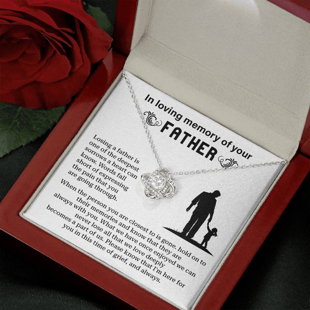 In Loving Memory Of Your Father Memorial Necklace Gift Sentimental Jewelry For Loss Of Father Emotional Keepsake For Remembrance Jewelry Gift For Memorial Special Gift For Grieving Family Unique Gift For Remembrance  Emotional Connection Necklace