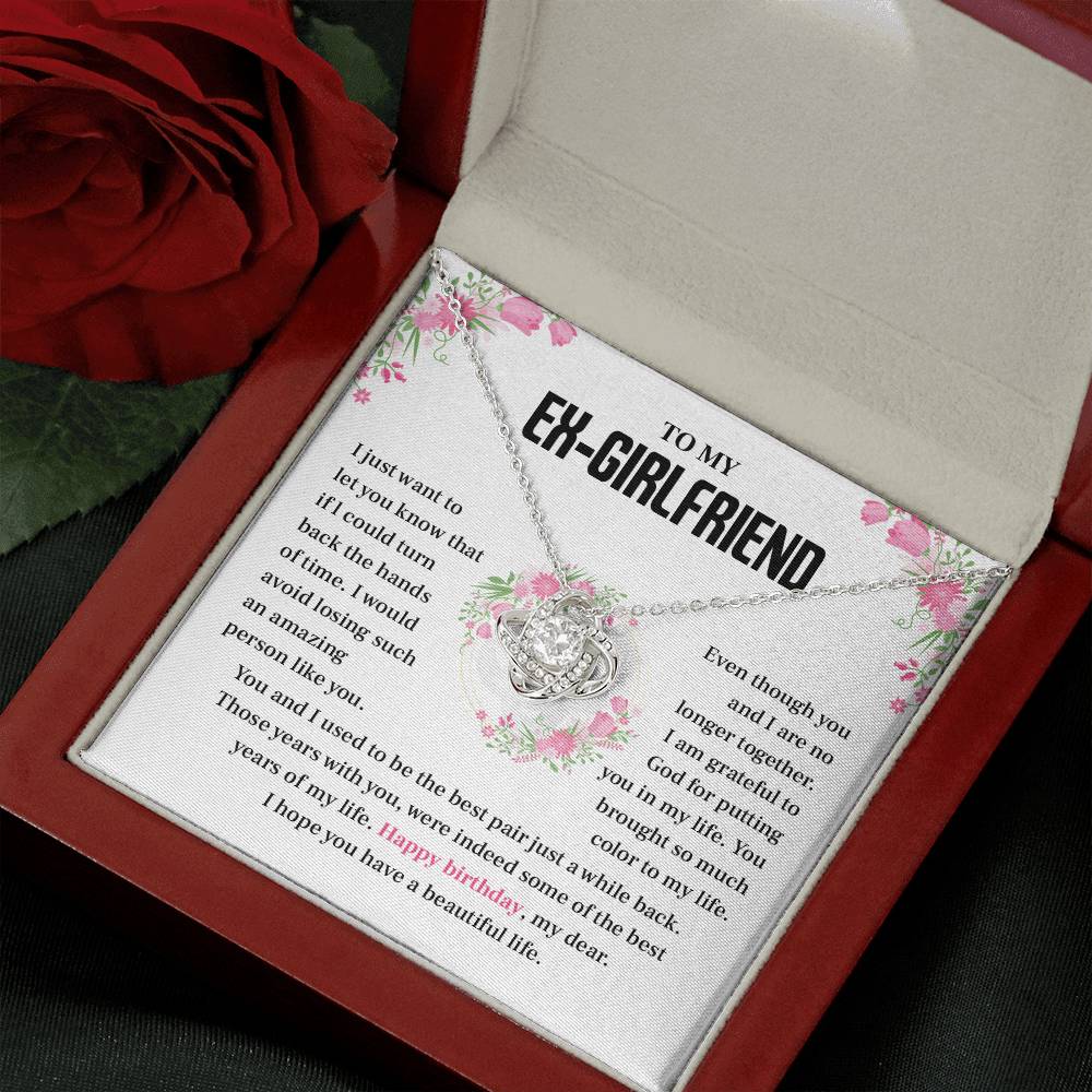 Ex-Girlfriend Birthday Necklace with Apology Card