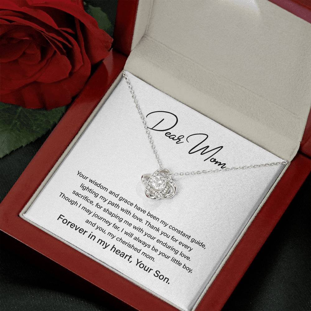 Dear Mom Mother’s Day Necklace For Cherished Mom Best Birthday Gift Thoughtful Anniversary Jewelry Unique Christmas Necklace Thoughtful Necklace With Message Card Just Because Necklace