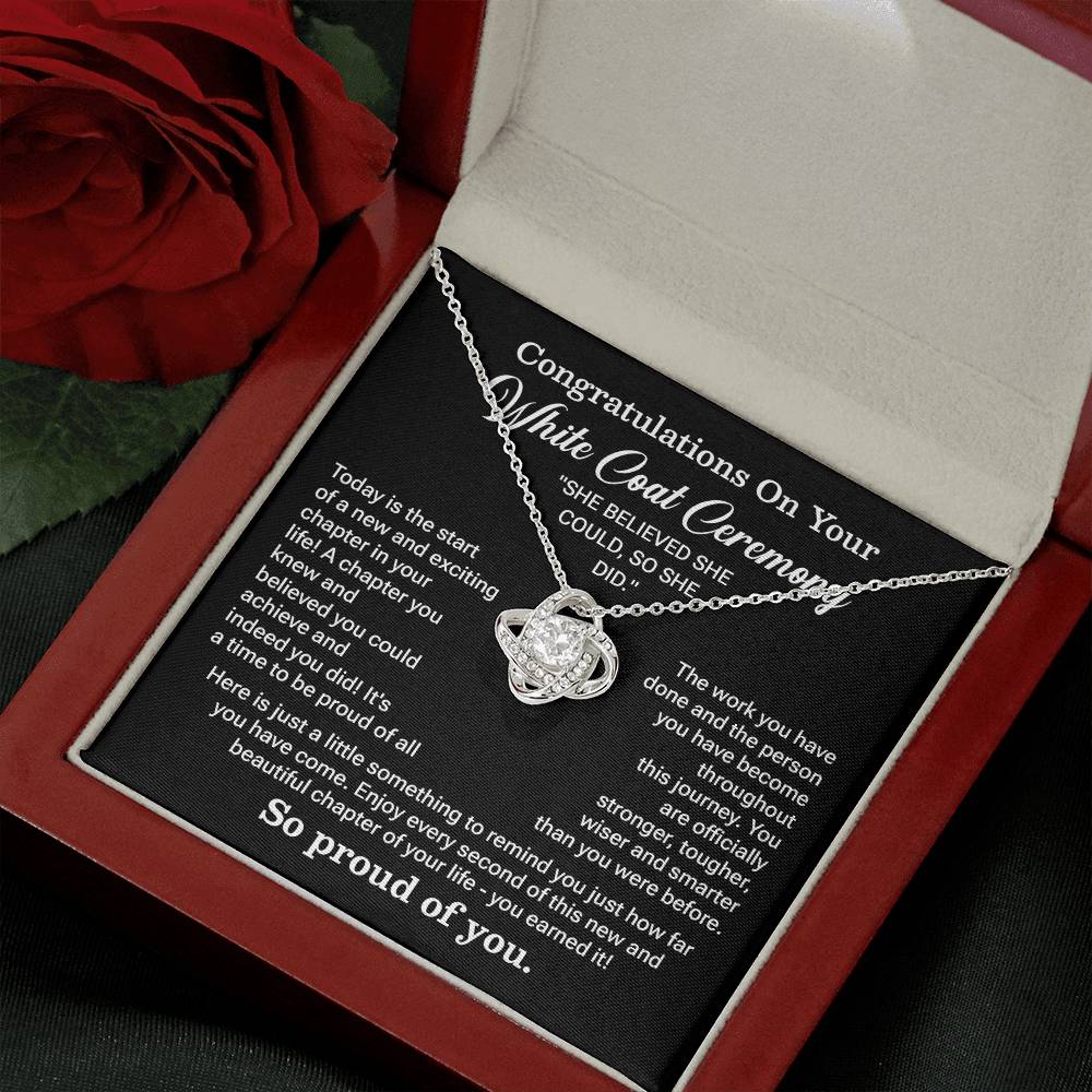 Congratulations On Your New White Coat Ceremony Congratulations Necklace White Coat Ceremony Inspirational Jewelry Gift New Chapter Necklace Meaningful Gift For Graduates Emotional Connection Necklace Motivational Jewelry