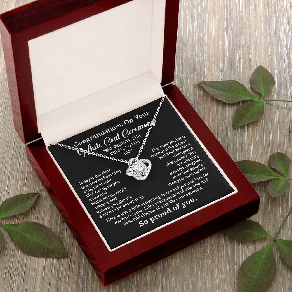 Congratulations On Your New White Coat Ceremony Congratulations Necklace White Coat Ceremony Inspirational Jewelry Gift New Chapter Necklace Meaningful Gift For Graduates Emotional Connection Necklace Motivational Jewelry