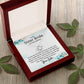 To My Sister Bride Necklace – Wedding Gift With Message Card
