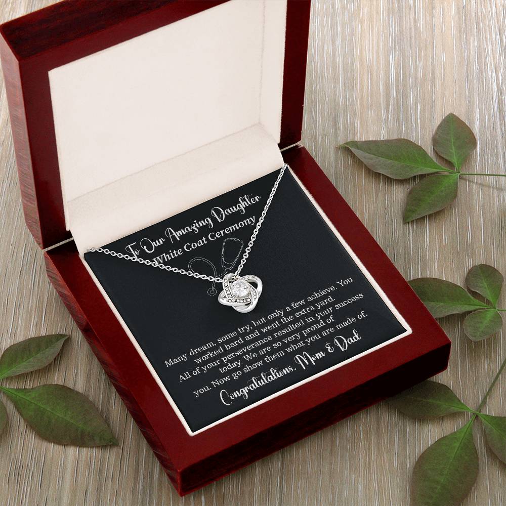 To Our Amazing Daughter On Your White Coat Ceremony Best Wishes Necklace You Are Amazing Necklace Personal Growth Jewelry Motivational Jewelry For New Beginnings Emotional Connection Necklace Meaningful Gift From Parents Congratulations Necklace