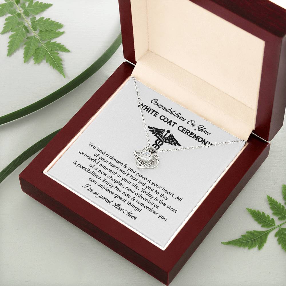 Congratulations On Your White Coat Ceremony Necklace White Coat Ceremony Necklace Gift Congratulations White Coat Ceremony Jewelry White Coat Graduation Necklace Gift New Adventures Necklace Gift  Proud Of You Mom Gift Necklace