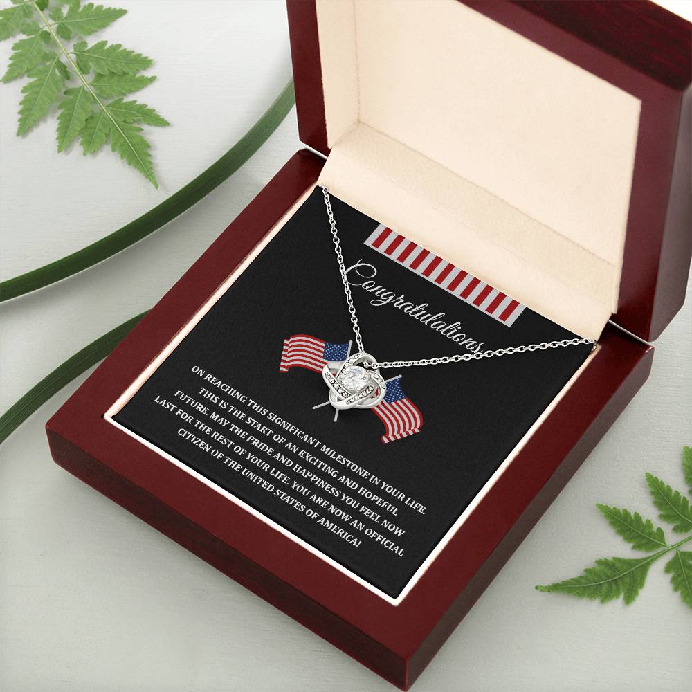 Congratulations Necklace For New U.s. Citizen Necklace For New U.s. Citizen Gift For New U.s. Citizen Journey Necklace For Proud New Citizen Jewelry For U.s. Citizenship Celebration Gift For Citizenship Milestone Jewelry For New U.s. Citizen Necklace