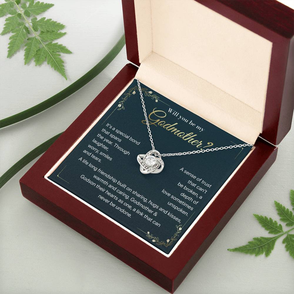 Will you be my Godmother Endless Support Necklace Bright Future Necklace Faithful Godmother Jewelry Strength In Unity Necklace Empowering Presence Jewelry Enduring Bond Necklace Emotional Support Pendant Inspirational Connection Jewelry