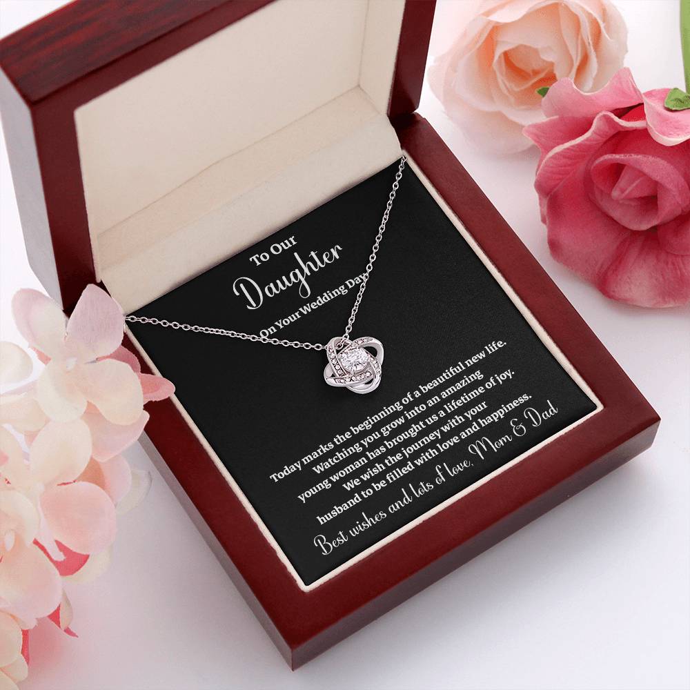 To Our Daughter On Your Wedding Day Heartfelt Wishes For A Beautiful New Life Gift From Your Mom And Dad Wedding Day Gift For Daughter New Life Celebration Jewelry Mother And Father Wedding Message Daughter's Wedding Day Jewelry Joyful Wedding Day Gift