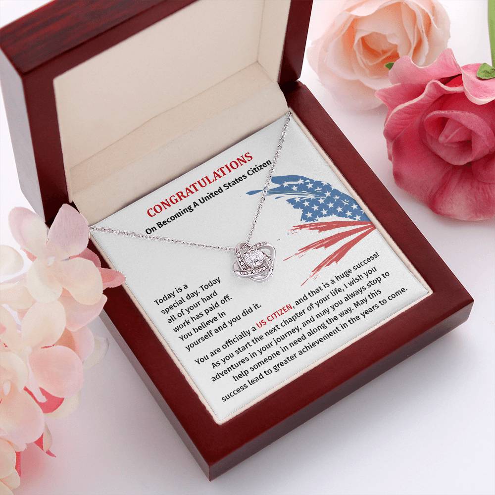 Congratulations Necklace For New U.s. Citizen Necklace For New U.s. Citizen Gift For U.s. Citizenship Success Jewelry For New U.s. Citizen Necklace For Bright And Hopeful Future Jewelry For Citizenship Celebration Gift For Citizenship Milestone