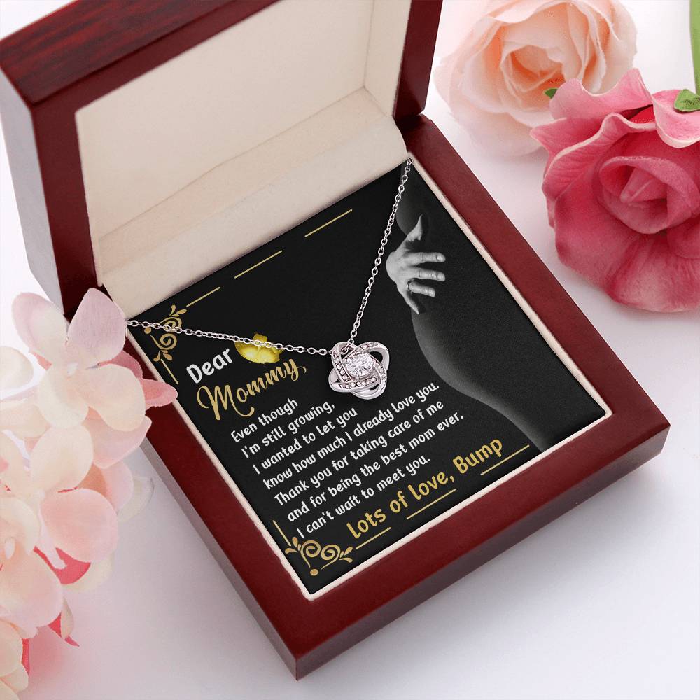 Dear Mommy Necklace Gift, Special Mother's Day Gifts, Birthday Gift, Jewelry Necklace For Mom, New Mommy Gift For First Mother's Day, Pregnancy Jewelry Necklace With A Meaningful Message Card And Box.