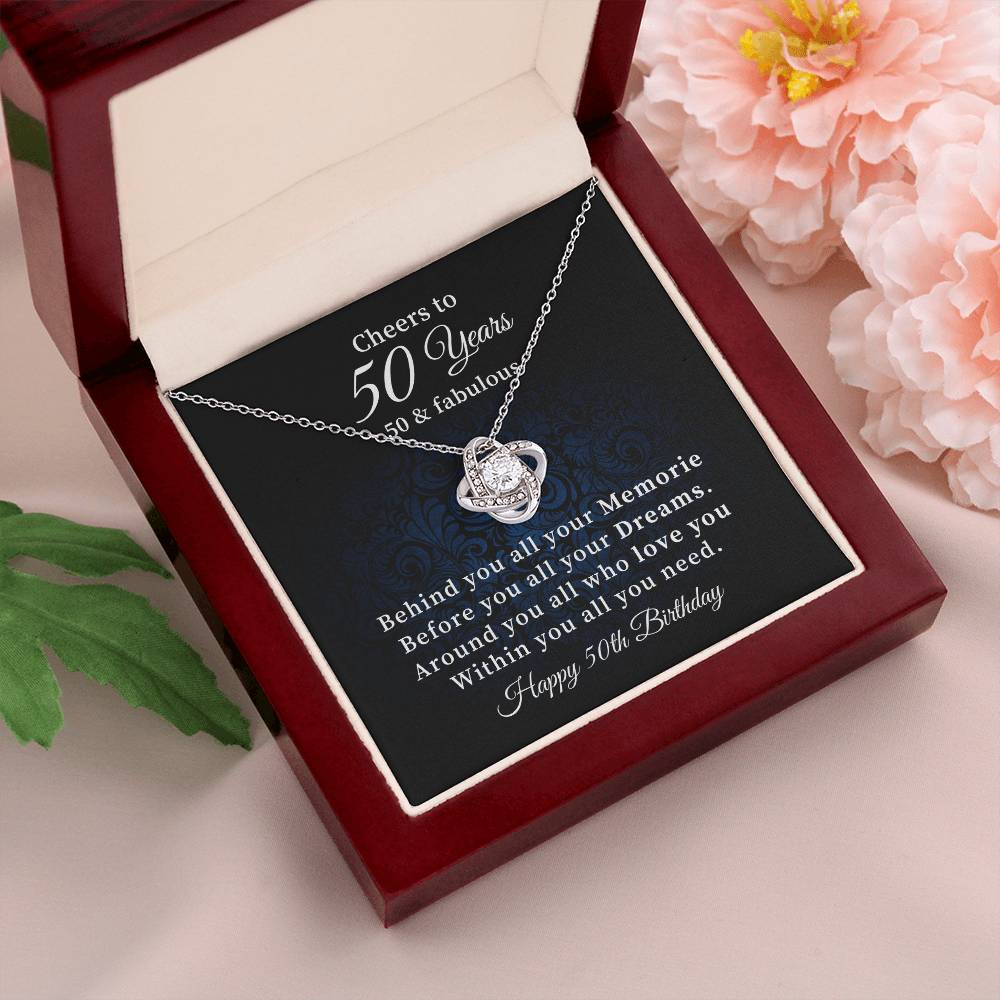 Cheers to 50 Years Necklace 50th Birthday Gift for Her