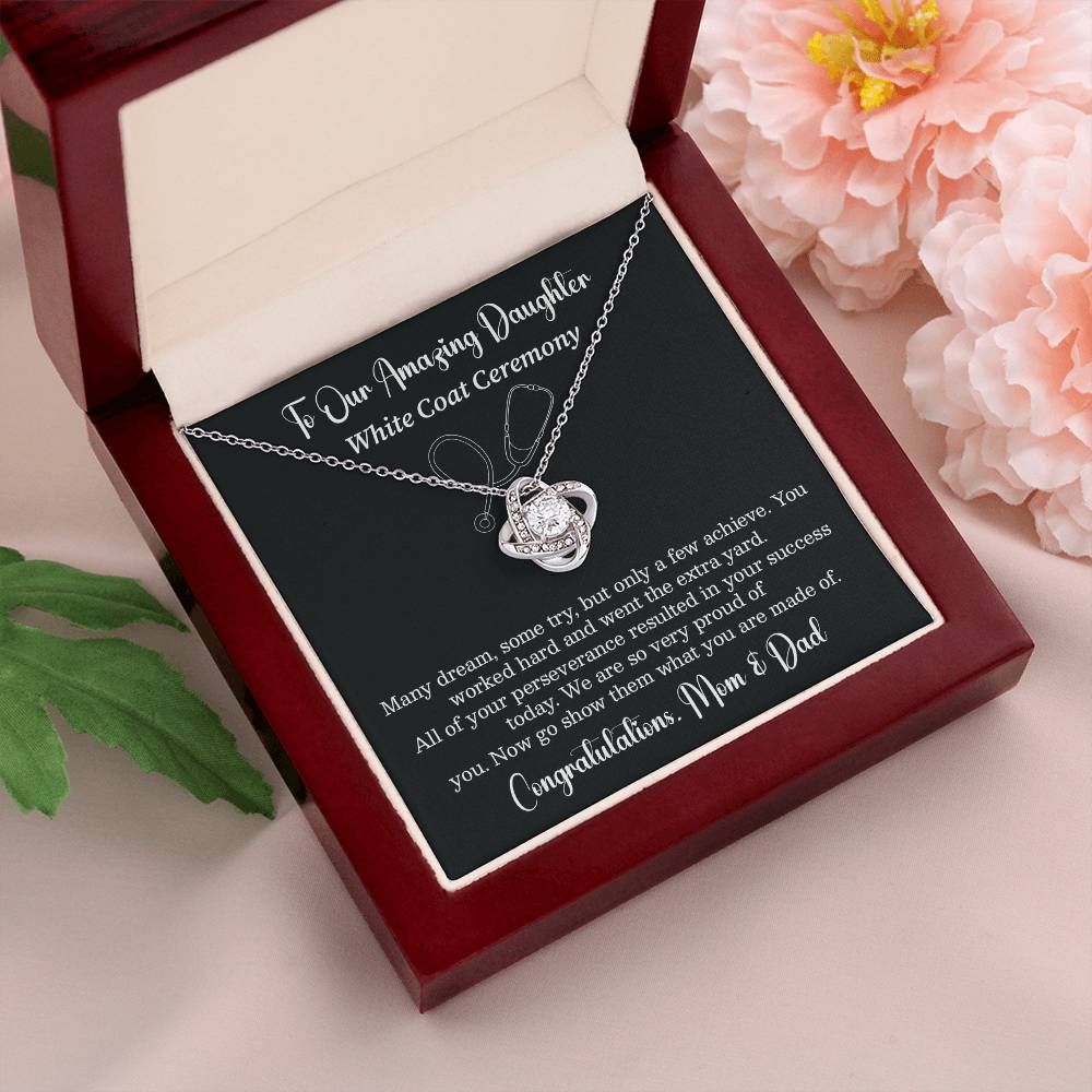 To Our Amazing Daughter On Your White Coat Ceremony Best Wishes Necklace You Are Amazing Necklace Personal Growth Jewelry Motivational Jewelry For New Beginnings Emotional Connection Necklace Meaningful Gift From Parents Congratulations Necklace