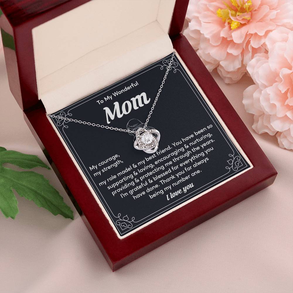 To My Wonderful Mom, Wonderful Mom Pendant Heartfelt Necklace For Her Sweet Pendant Thank You Gift For Support To My Best Friend Mom Jewelry Special Pendant For A Supportive Mom Sentimental Jewelry Thoughtful Necklace