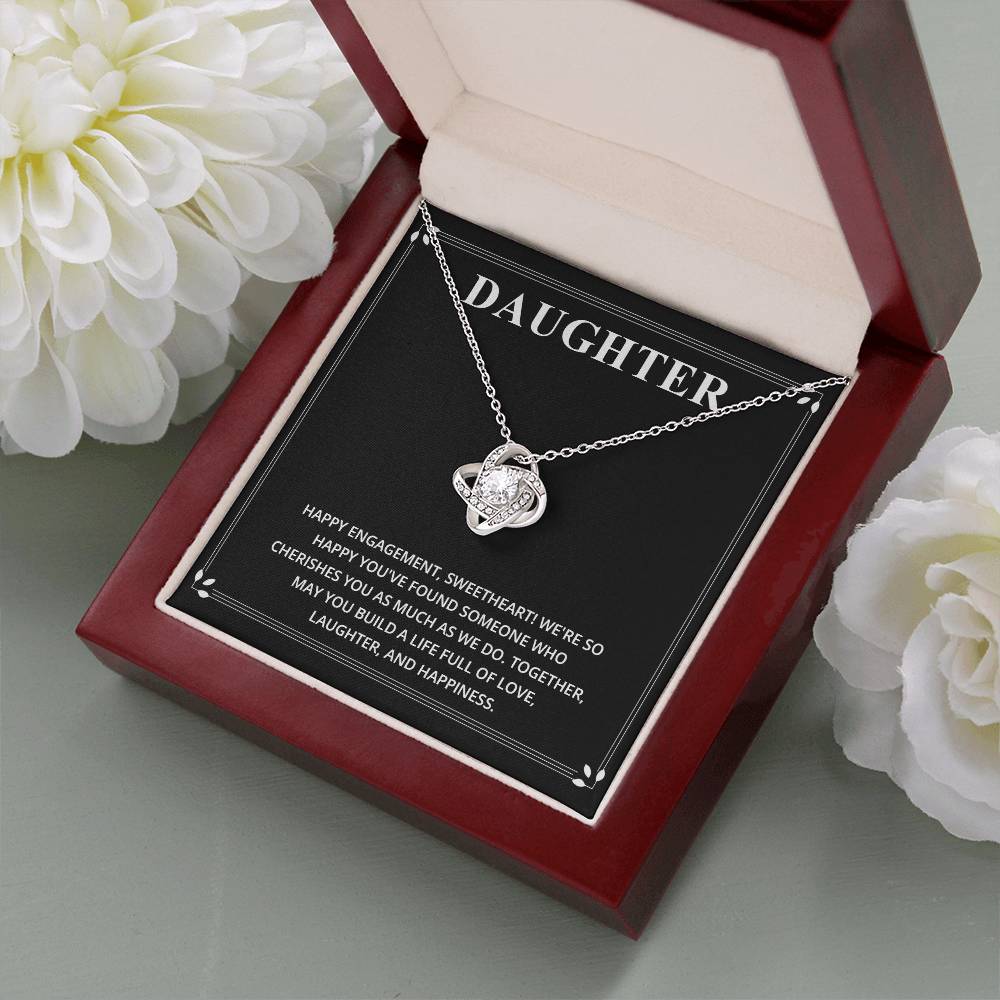 Daughter Happy Engagement Necklace Daughter Engagement Necklace Happy Engagement Gift For Daughter Sentimental Gift For Daughter’s Engagement Jewelry Gift For Daughter’s Engagement Daughter Love And Joy Gift Meaningful Engagement Gift For Daughter