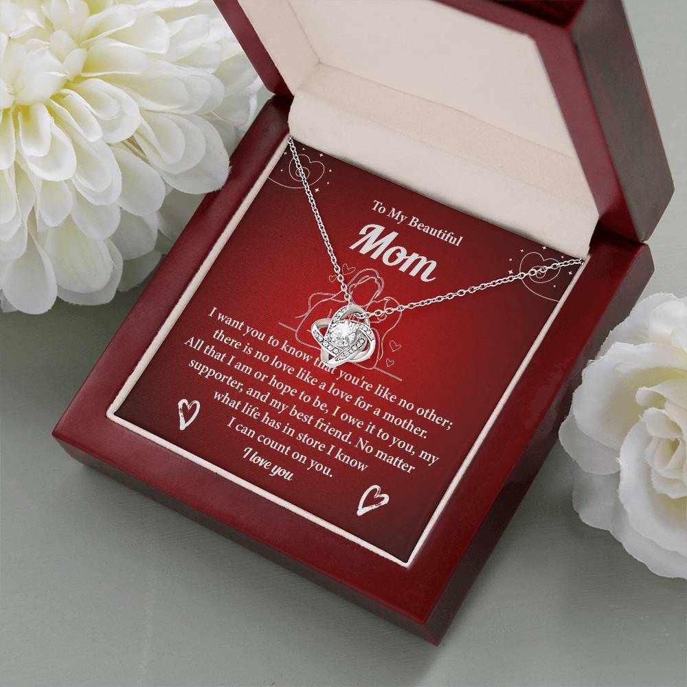 Mom Necklace Gift from Daughter with Gift Box