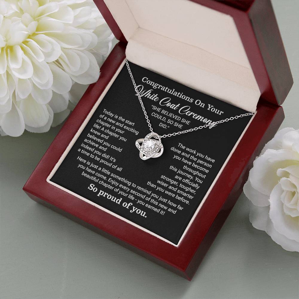 Congratulations On Your New White Coat Ceremony Congratulations Necklace White Coat Ceremony Inspirational Jewelry Gift New Chapter Necklace Meaningful Gift For Graduates Emotional Connection Necklace Motivational Jewelry