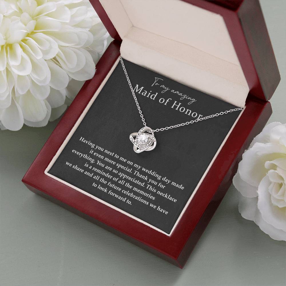 Wedding Day Necklace For Maid Of Honor Friendship Necklace For Maid Of Honor Jewelry Gift For Maid Of Honor Meaningful Gift For Maid Of Honor Emotional Gift For Maid Of Honor Special Gift For Maid Of Honor Necklace For Maid Of Honor Thank You Gift