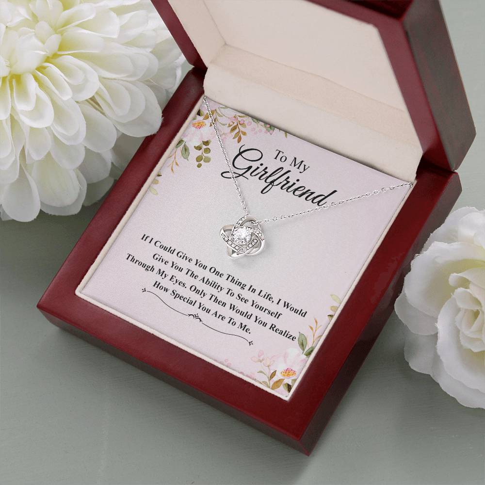 Girlfriend Necklace Gift with Emotional Eyes Message