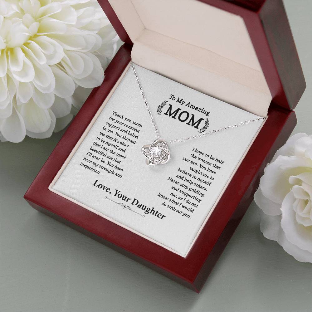 Necklace Gift for Mom from Daughter Love Note