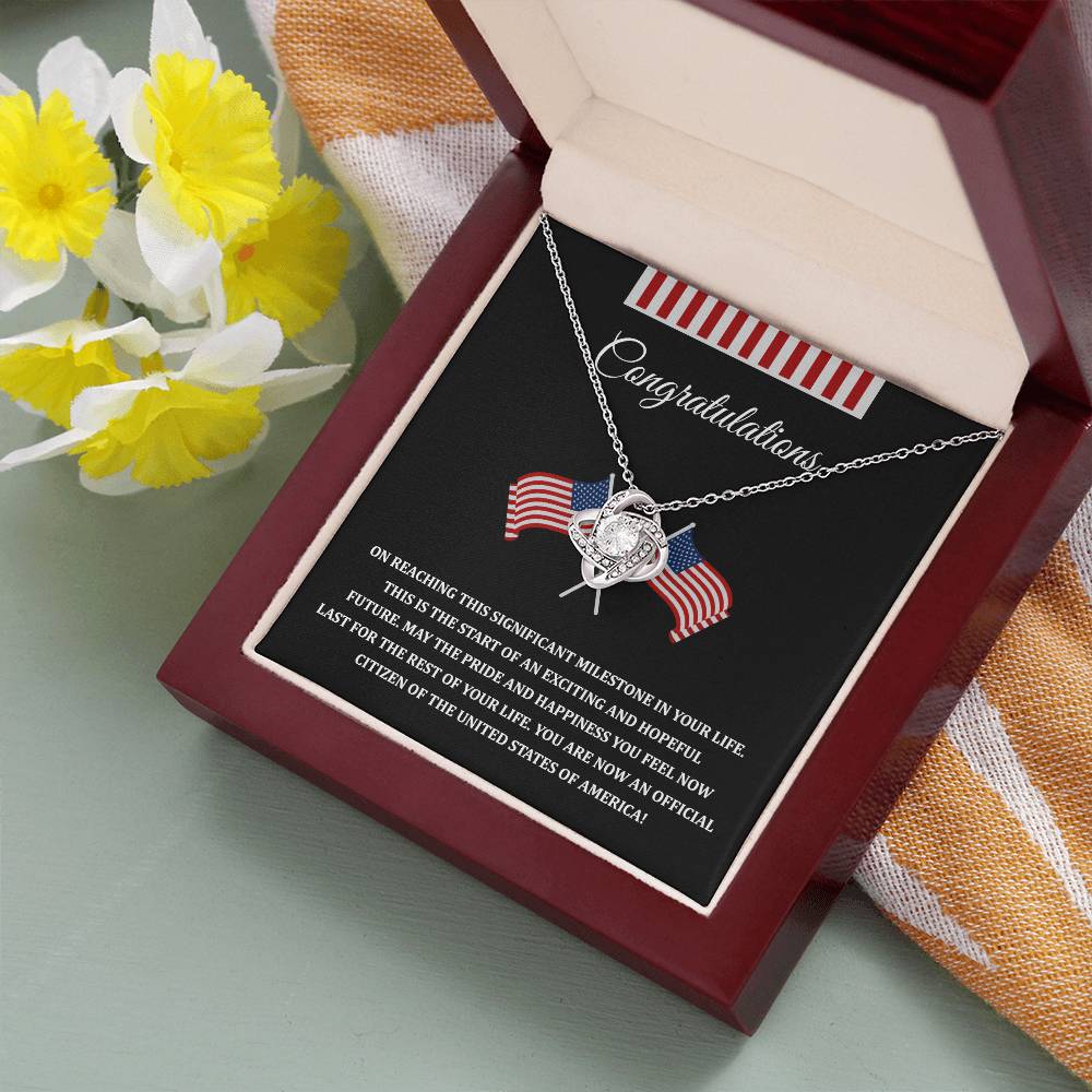 Congratulations Necklace For New U.s. Citizen Necklace For New U.s. Citizen Gift For New U.s. Citizen Journey Necklace For Proud New Citizen Jewelry For U.s. Citizenship Celebration Gift For Citizenship Milestone Jewelry For New U.s. Citizen Necklace