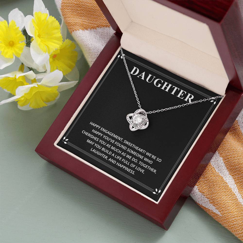 Daughter Happy Engagement Necklace Daughter Engagement Necklace Happy Engagement Gift For Daughter Sentimental Gift For Daughter’s Engagement Jewelry Gift For Daughter’s Engagement Daughter Love And Joy Gift Meaningful Engagement Gift For Daughter