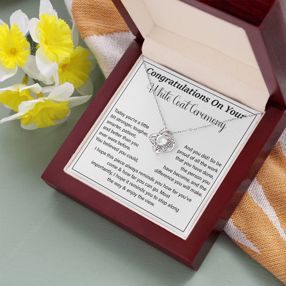 Congratulations On Your White Coat Ceremony Enjoy The View Necklace Best Wishes Necklace Personal Growth Jewelry  Motivational Jewelry Daily Inspiration Necklace Meaningful Gift For Graduates Congratulations Necklace