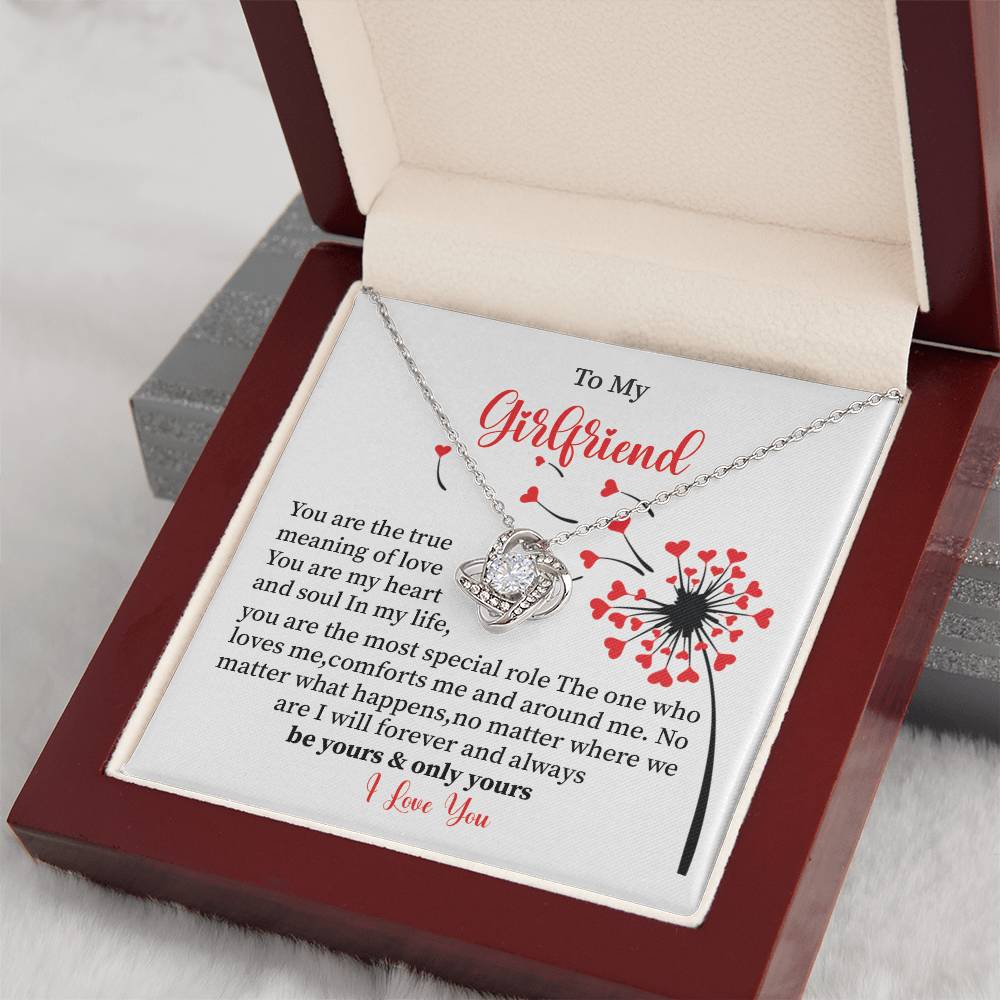 Girlfriend Love Necklace Gift with Message Card Box