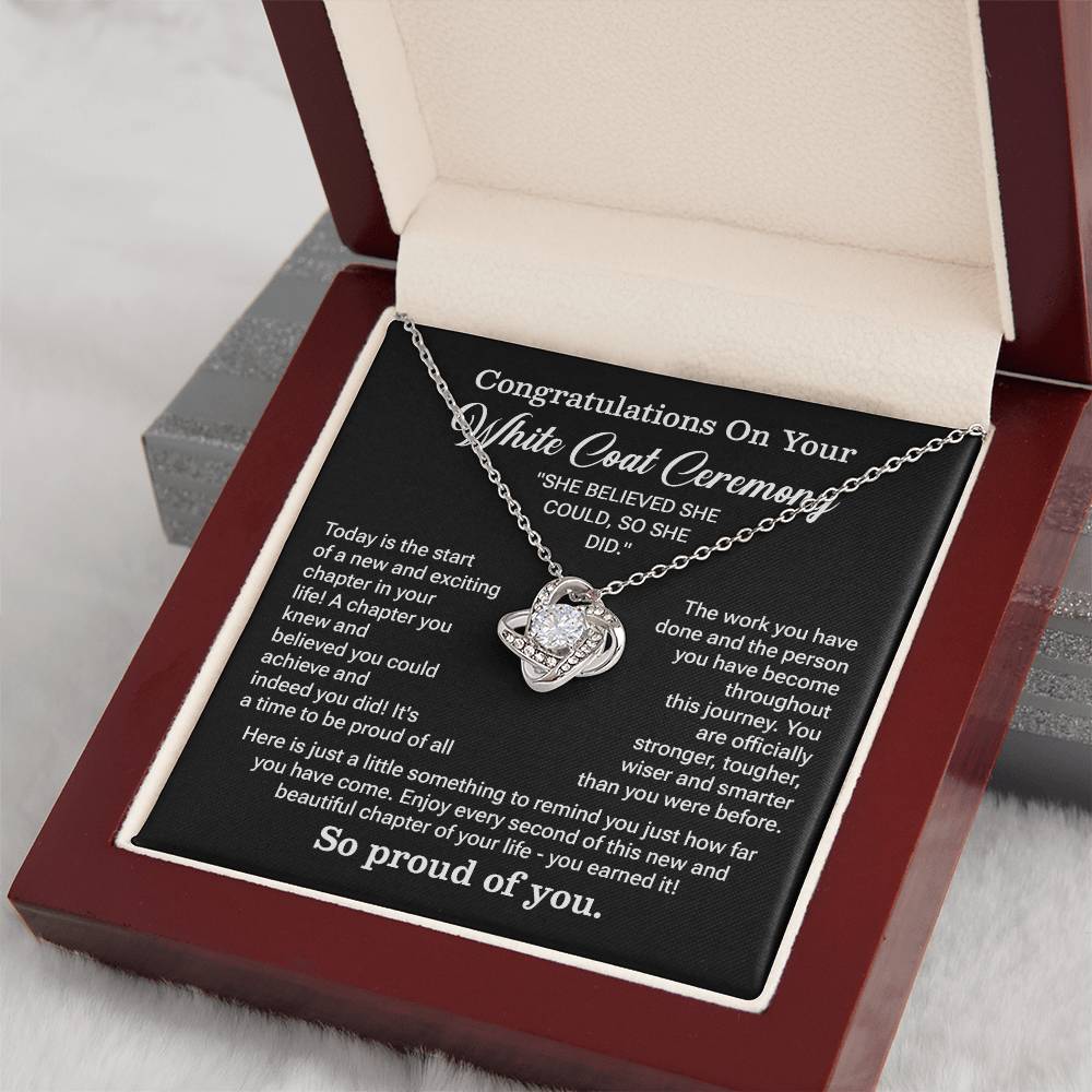 Congratulations On Your New White Coat Ceremony Congratulations Necklace White Coat Ceremony Inspirational Jewelry Gift New Chapter Necklace Meaningful Gift For Graduates Emotional Connection Necklace Motivational Jewelry