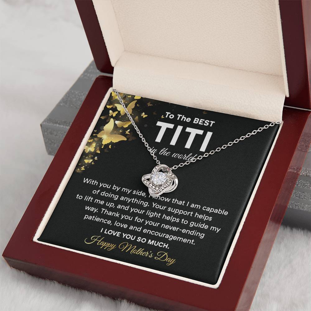 To The Best Titi Necklace Of Endless Love For Her Thank You For Everything Gift Celebrating An Amazing Day Forever My Titi Necklace Inspiration Necklace Loving Titi Mother’s Day Gift Heartfelt Message With Necklace Gift