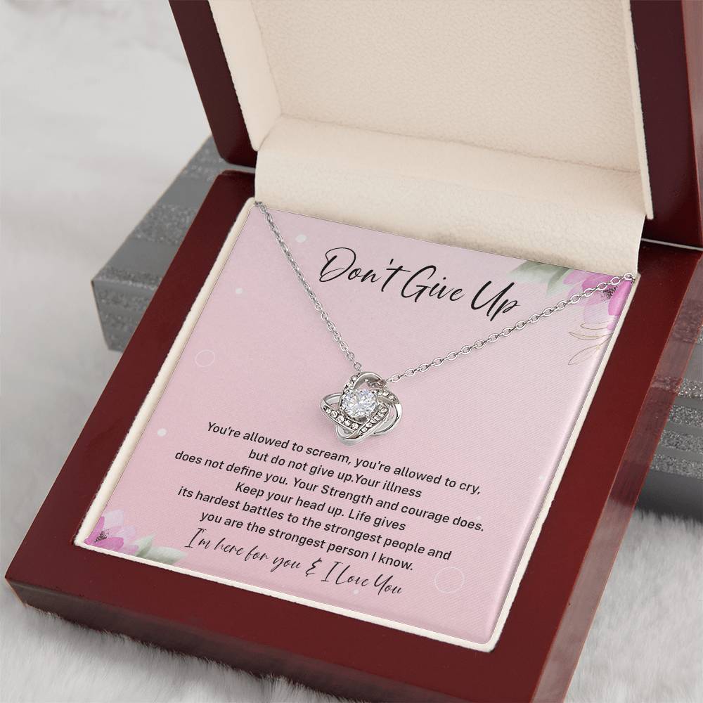 Don't Give Up Strength And Courage Necklace Don't Give Up Necklace Supportive Gift For Fighter You Are Strong Necklace Life's Battles Necklace Emotional Connection Necklace Love And Support Necklace Motivational Jewelry Breast Cancer Necklace For Soulmate