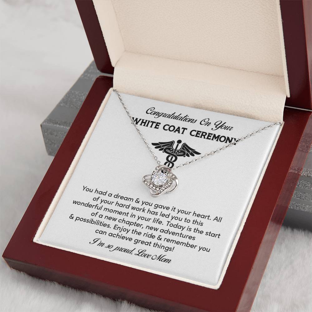 Congratulations On Your White Coat Ceremony Necklace White Coat Ceremony Necklace Gift Congratulations White Coat Ceremony Jewelry White Coat Graduation Necklace Gift New Adventures Necklace Gift  Proud Of You Mom Gift Necklace