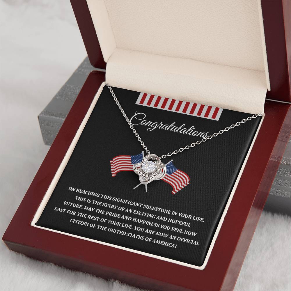 Congratulations Necklace For New U.s. Citizen Necklace For New U.s. Citizen Gift For New U.s. Citizen Journey Necklace For Proud New Citizen Jewelry For U.s. Citizenship Celebration Gift For Citizenship Milestone Jewelry For New U.s. Citizen Necklace