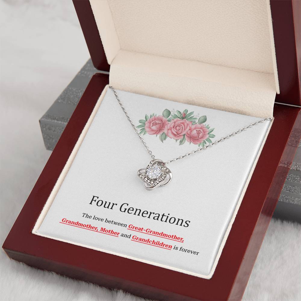 To Our Four Generations Four Generations Necklace Gift Great-grandmother Necklace Grandmother Necklace Mother Necklace Heartfelt Gift For Family Sentimental Jewelry For Generations Jewelry Gift For Great-grandmother Jewelry Gift For Mother