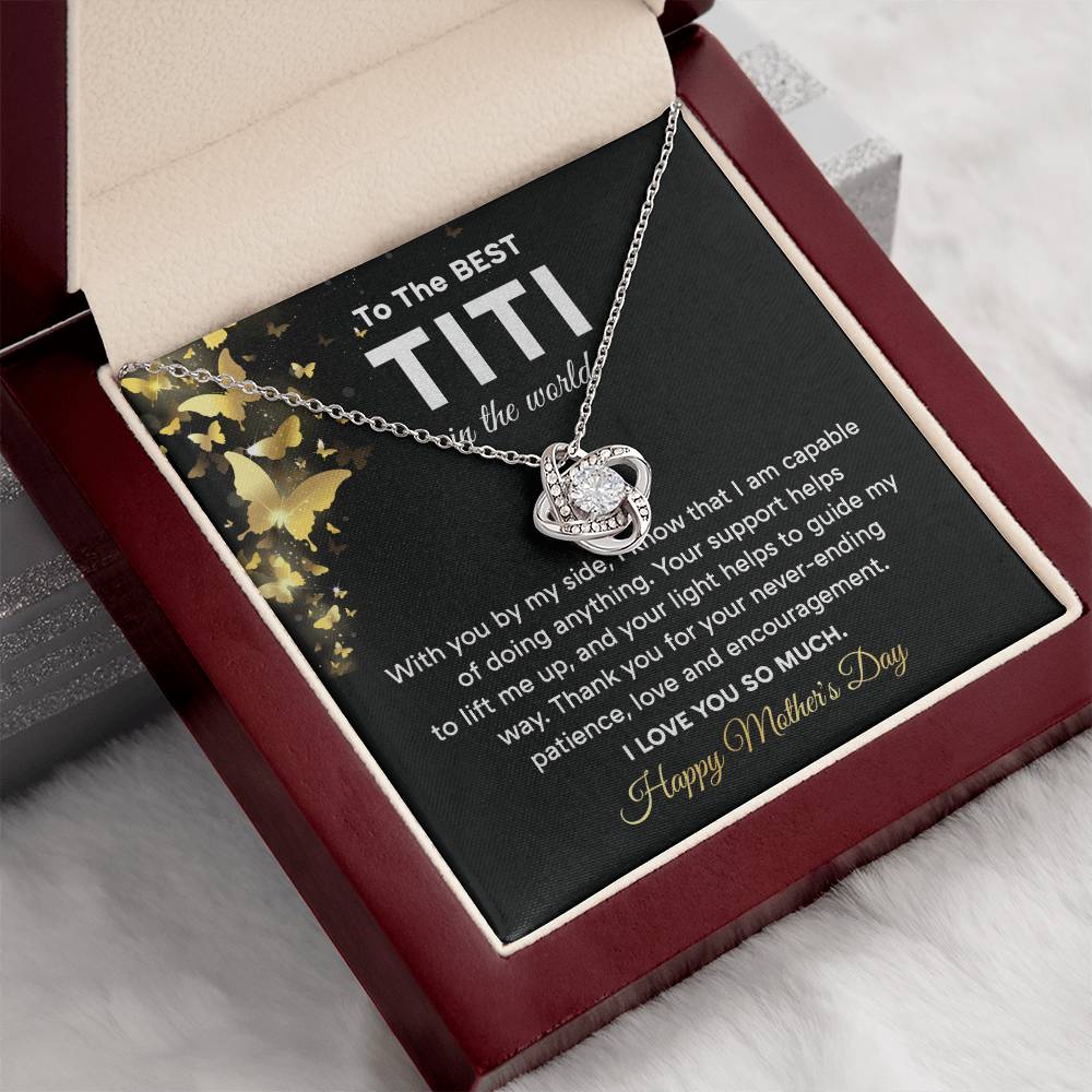 To The Best Titi Necklace Of Endless Love For Her Thank You For Everything Gift Celebrating An Amazing Day Forever My Titi Necklace Inspiration Necklace Loving Titi Mother’s Day Gift Heartfelt Message With Necklace Gift