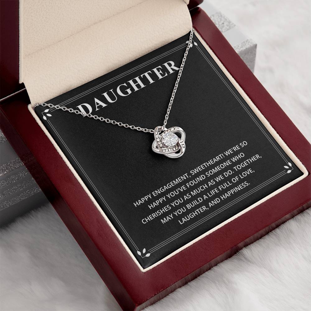 Daughter Happy Engagement Necklace Daughter Engagement Necklace Happy Engagement Gift For Daughter Sentimental Gift For Daughter’s Engagement Jewelry Gift For Daughter’s Engagement Daughter Love And Joy Gift Meaningful Engagement Gift For Daughter