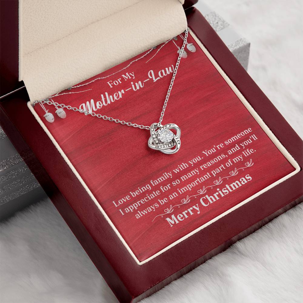 Love Knot Necklace For My Mother In Law On Merry Christmas.